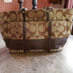 Signature Coach diaper bag/multifunctional tote